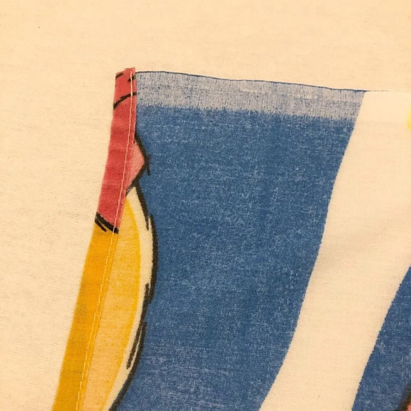 Vtg 90s Disney Winnie the Pooh Double Size Flat  Sheet 95x75 Piglet - Picture 16 of 16